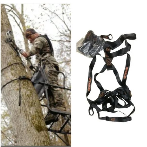 GSM Outdoor Model A130 Hunting Tree Stand Safety Harness Black New - Picture 2 of 8